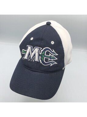 Maine Mariners Hockey ECHL Stretch Fit Navy Blue Logo Mesh Back Hat OSFM